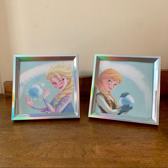 Framed Anna and Elsa Art
